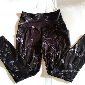 EUC Embrace Your Love Size S marbled leggings tight yoga exercise run walk